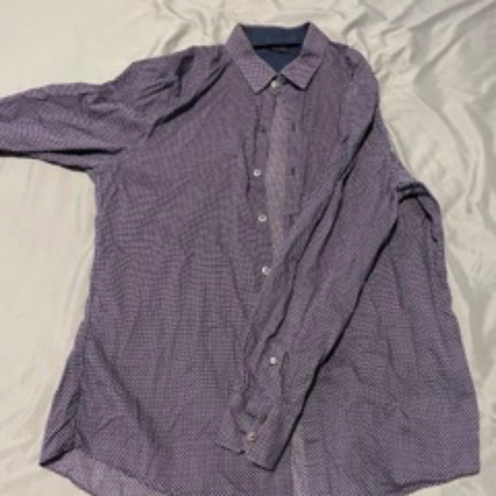 Mens Size L Zachary Prell Long Sleeve Dress Shirt